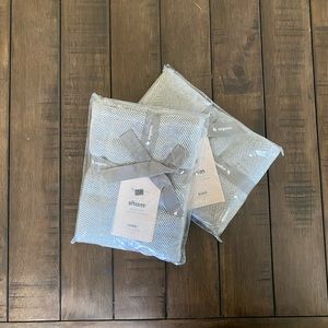 NWT West Elm Flannel Euro Shams